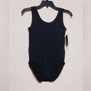 Parisian Intimates Classic Black Seamless Bodysuit Sz-L